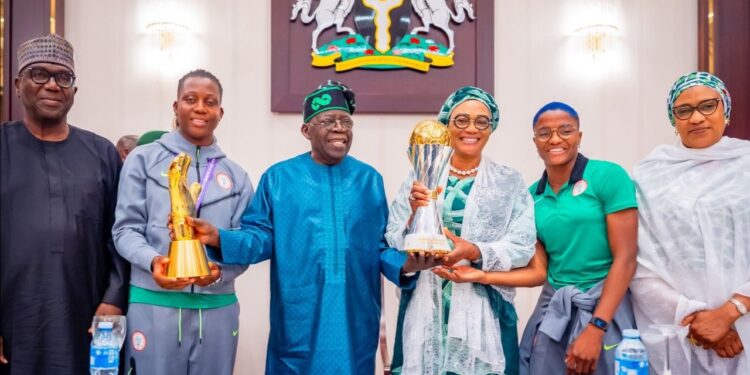 Super Falcons Captain Dedicates Victory to Nigerian Girls with Dreams After Being Honored by Tinubu